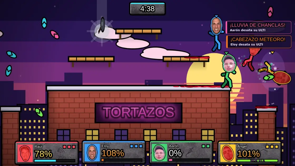 Captura del modo Tortazos en la azotea